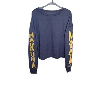 Disney Lion King Long Sleeve Women's Top  Hakuna Matata Sleeve Print XL